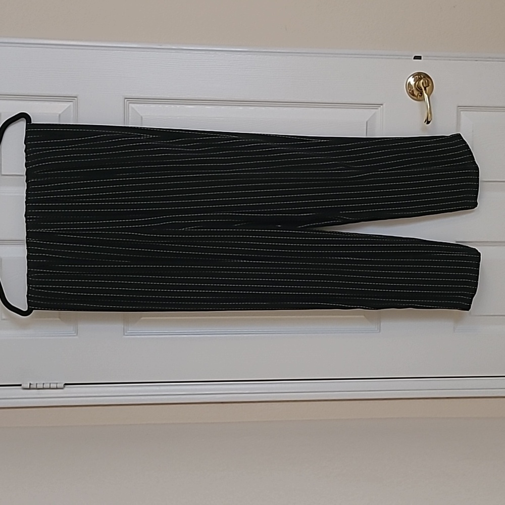 Vintage Carole Little Striped Black Pants Size 6